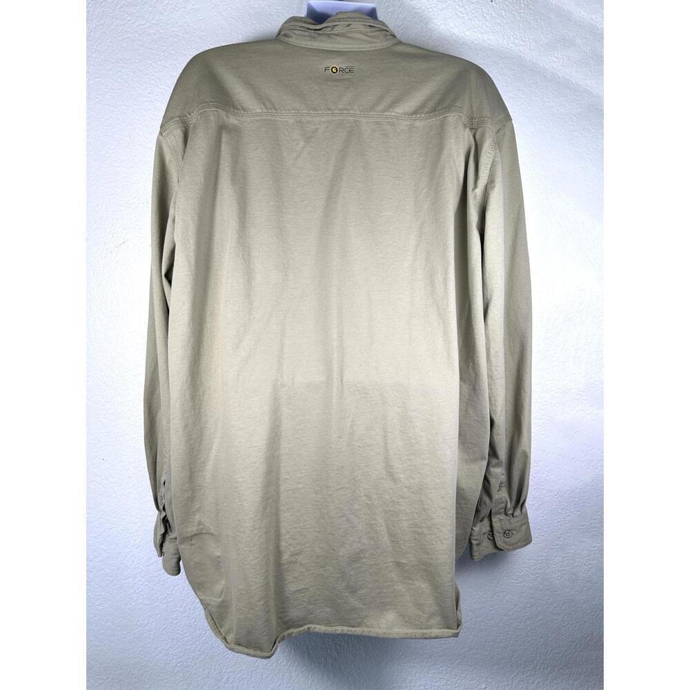 Carhartt FR Force Men’s 2XL Tan Flame Resistant Work Shirt Utility Western - Picture 3 of 9